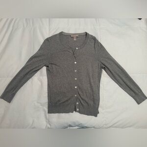 Bana republic gray button-up cardigan
